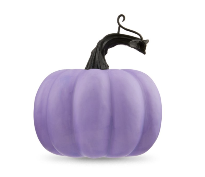 Halloween Mini Purple Foam Pumpkin Decoration, 3.5 in x 3.5 in x 3.5 in, by Way To Celebrate